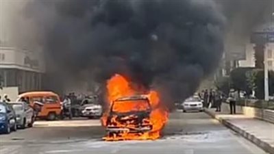 السيطرة على حريق اندلع في سيارة ملاكي بسوهاج