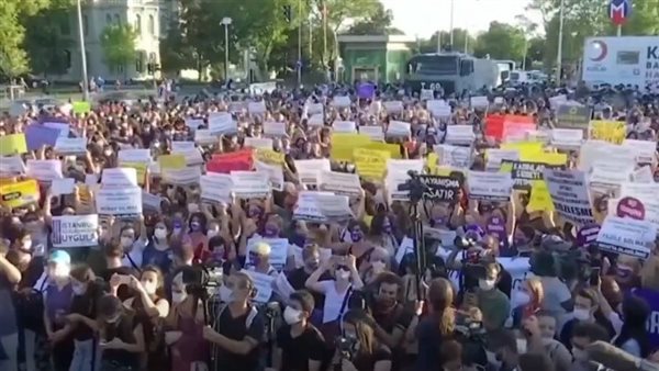 مظاهرات تركية 