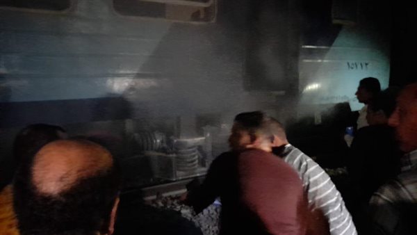 حريق بقطار الإسكندرية