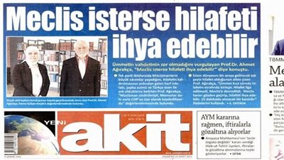 صحيفة تركية تدعو لإحياء الخلافة: سيستغرق الأمر 15 دقيقة فقط