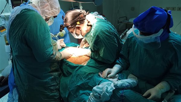 ولادة قيصرية لمصابة