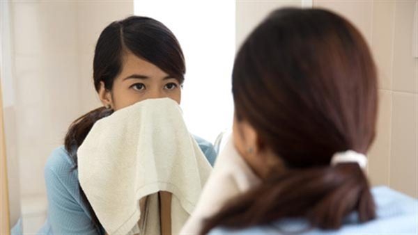 تجفيف الوجه