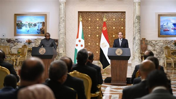 السيسي مع نظيرة البوروندي