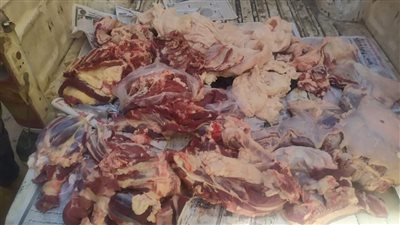 ضبط لحوم مذبوحة خارج المجزر الحكومي بالفيوم (صورة)