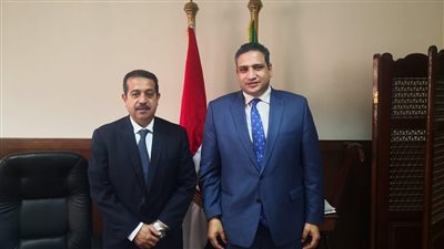 النائب عماد خليل يبحث مع رئيس القابضة للصوامع دعم مشروع ميناء كوم أبو راضي ببنى سويف