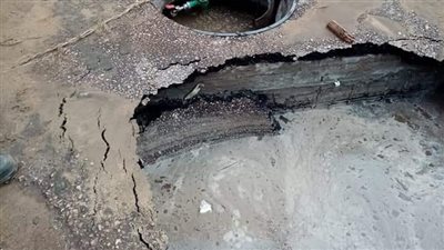 هبوط أرضي بقرية في الباجور.. ومحليات المنوفية تتحرك للمكان (صور)