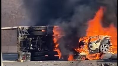 قادت سيارتها بسرعة جنونية عكس الاتجاه.. انتحار فتاة على طريق الجلالة (فيديو)