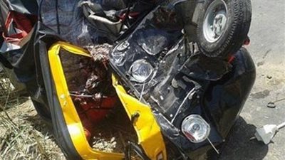 إصابة 5 أشخاص في حادث تصادم سيارة وتوكتوك بالمنوفية