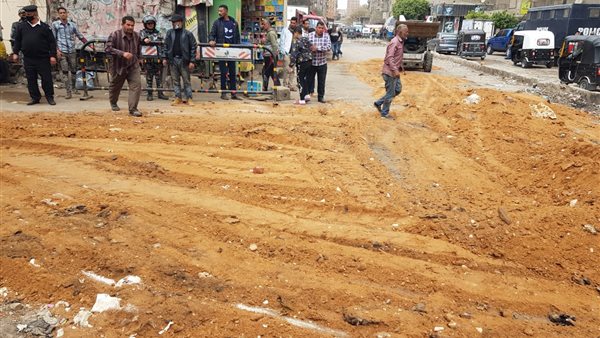 اصلاح هبوط أرضى بشارع