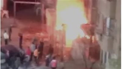 حريق هائل بأحد العقارات السكنية بشارع كفر طهرمس بالجيزة ..فيديو