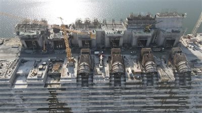 3 صور جديدة تكشف تطورات أعمال البناء بسد النهضة الإثيوبي 