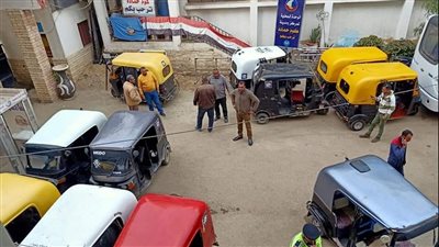 يقودها أطفال وبدون ترخيص.. ضبط 18 توك توك في حملة مكبرة بالبحيرة (صور)