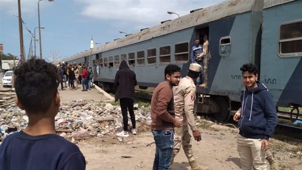 القطار بعد التصادم