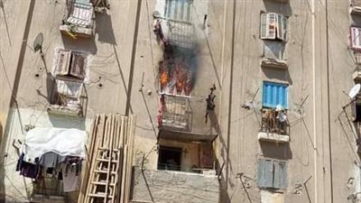 الحماية المدنية تسيطر علي حريق بشقة بمساكن المتراس بالإسكندرية