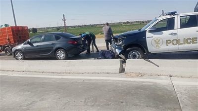 رئيس السكة الحديد يتعرض لحادث سير أثناء ذهابه لبني سويف (صور)