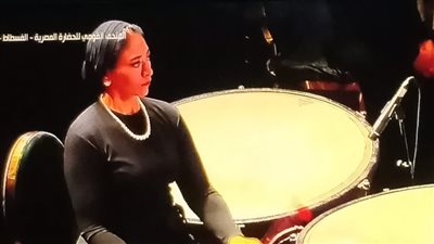 أول تعليق من رضوى البحيرى عازفة الطبول بحفل نقل المومياوات الملكية 