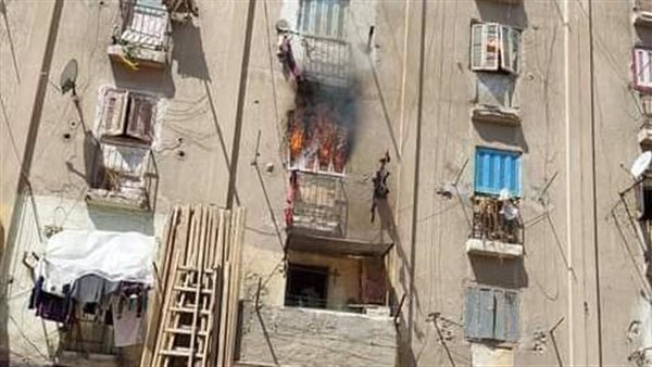 حريق شقة بالمتراس