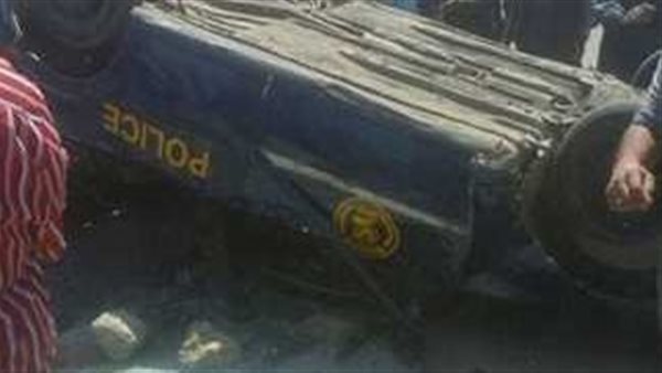 انقلاب سيارة شرطة-