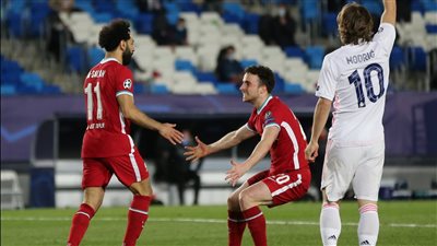 محمد صلاح يُسجل الهدف الأول لليفربول في شباك ريال مدريد 