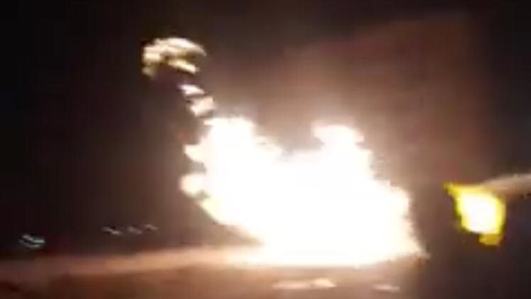 تسريب بخط الغاز