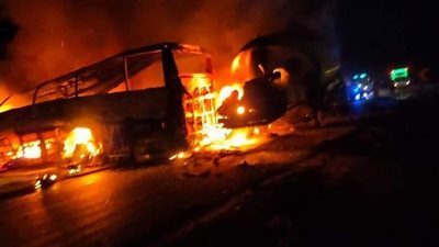 عاجل.. ارتفاع ضحايا حادث أتوبيس طريق أسيوط الصحراوي لـ20 قتيلاً