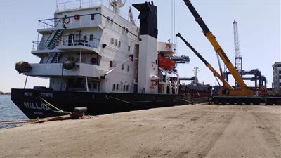 تصدير 8400 طن ملح إلى لبنان عبر ميناء العريش (صور)