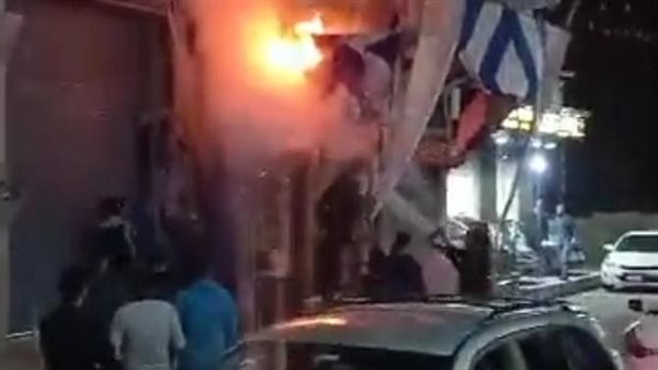 حريق بمحل حلويات