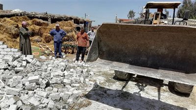 بالصور.. إزالة حالة تعدٍ على الأراضي الزراعية بكفر الشيخ والتصدي لبناءات مخالفة بدسوق 