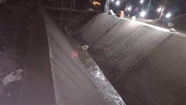 تبطين الترع بالمنيا