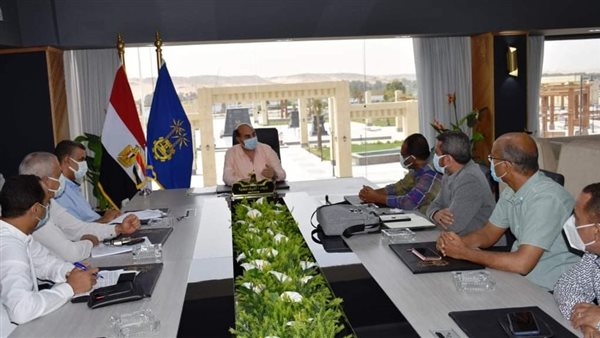 محافظ أسوان مع مديرى