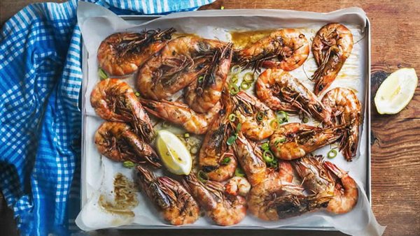  الجمبري بالخضراوات