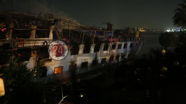 حريق مركب المعادى