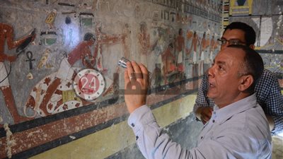 أول صور للمقبرة المكتشفة حديثًا بمنطقة سقارة اليوم