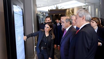 سحر نصر تبحث مع رئيس البرلمان القبرصي زيادة  الاستثمارات