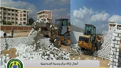 استرداد 4385 مترًا مربعًا في حملات إزالة إشغالات بالإسماعيلية 