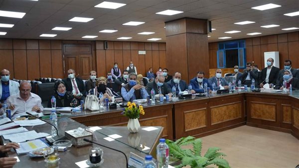 محافظ المنيا مع النواب