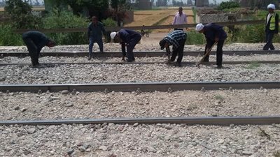 غلق مزلقان السكة الحديد بمركز مطاي في المنيا لأعمال الصيانة الآلية والتطوير