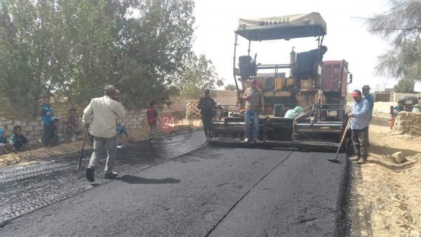 رصف الطرق بالمنيا