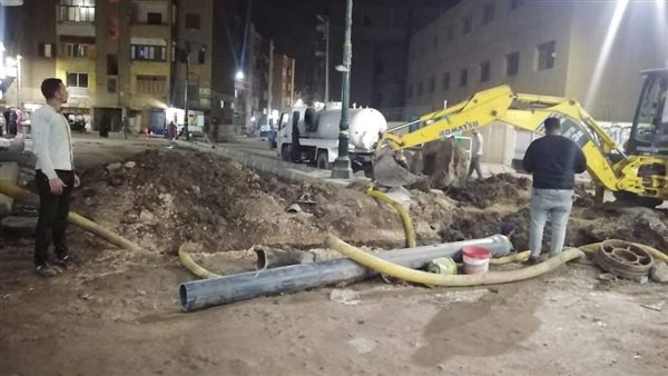 انفجار خط مياة بالمنوفية