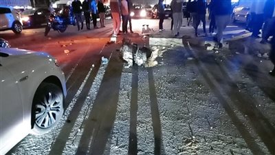 حادث تصادم بين 4 سيارات بطريق 