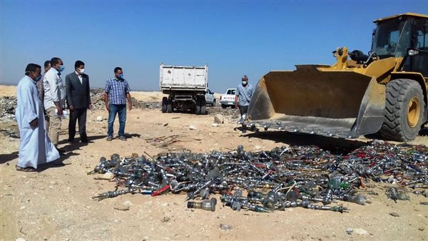 إعدام 600 شيشة بسوهاج