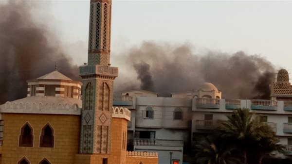 حريق مخزن كراتين