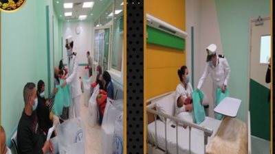 وفد حقوق الإنسان بوزارة الداخلية يزور مستشفى أبو الريش للأطفال