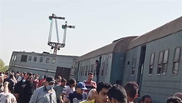 إصابة سائق قطار المنصورة