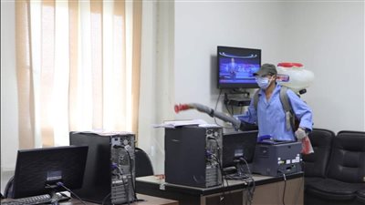 حملات تطهير وتعقيم للمنشآت الحكومية ببني سويف ضمن إجراءات مجابهة كورونا