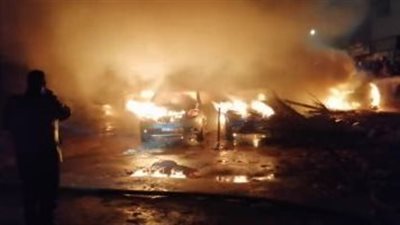 السيطرة على حريق بجراج سيارات في شارع أحمد أمين بالجيزة