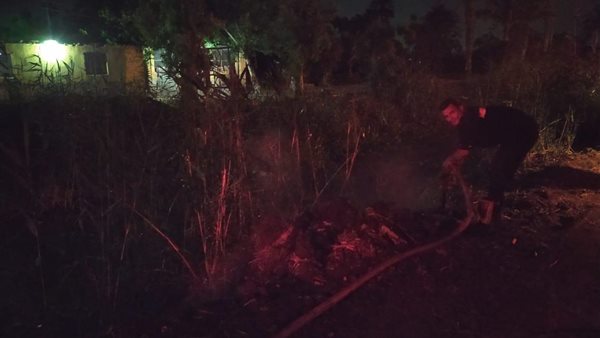 حريق بجوار الصرف