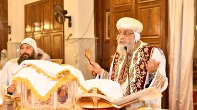 البابا تواضروس يترأس قداس شم النسيم لوضع خميرة الميرون بدير الأنبا بيشوي