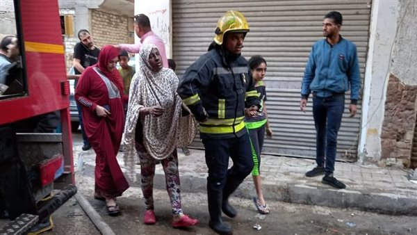 جانب من آثار حريق