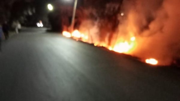 حريق بسور جنينة بطوخ